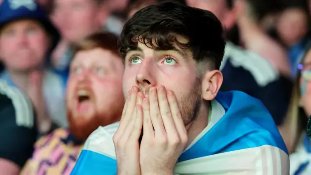 Scotland fan watches on