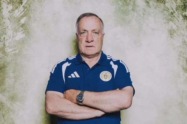 Dick Advocaat looks on