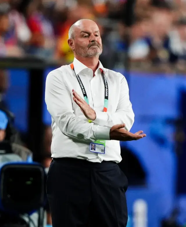 Scotland manager Steve Clarke during the FIFA World Cup Group C match at the Boston Stadium, Foxborough.