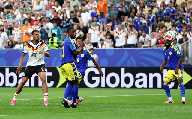 Felix Nmecha #23 of Germany scores his team's first goal