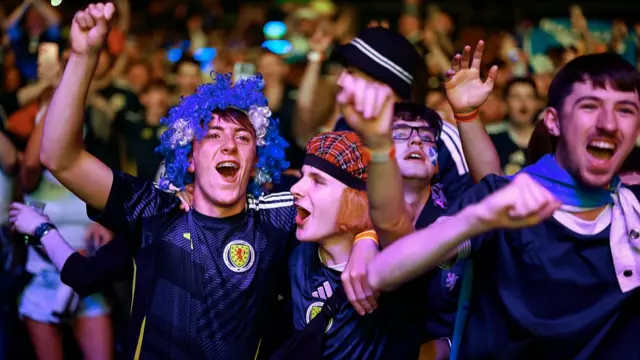 Scotland fans celebrate