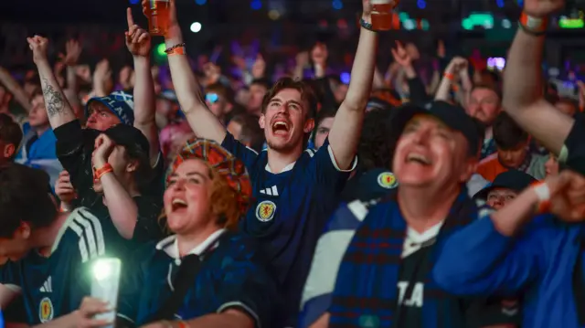 Scotland fans celebrate