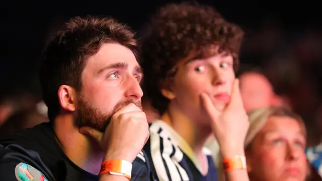 Scotland fans look nervous