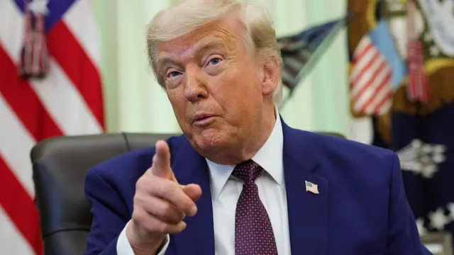 President Donald Trump speaks during an event in the Oval Office of the White House on June 03, 2026