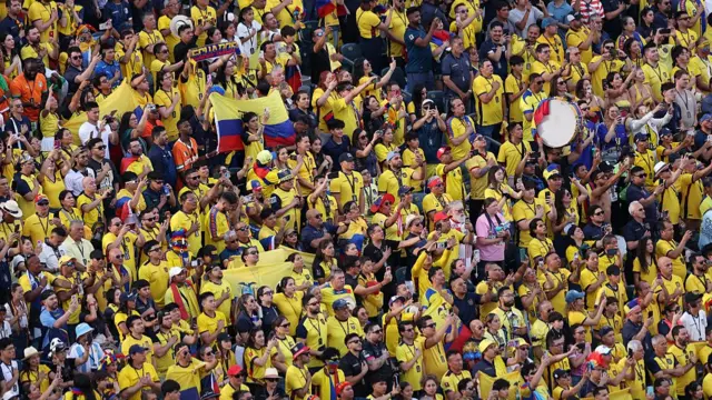 Ecuador fans before the match