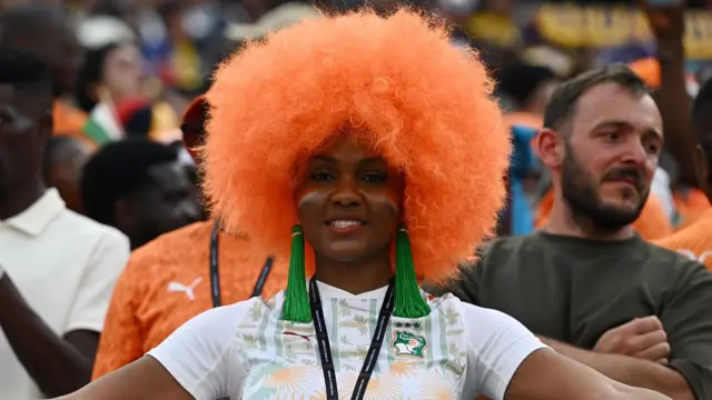 Ivory Coast fan in the stands