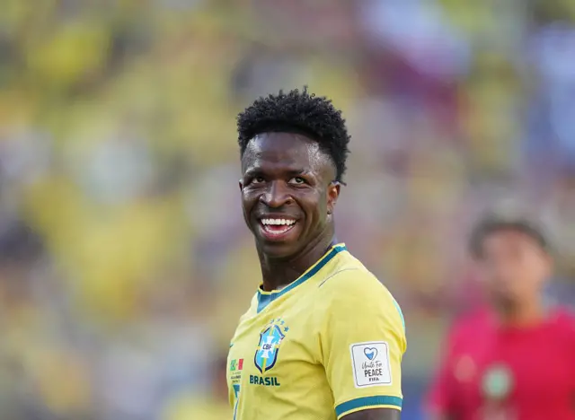 Vinicius Jr smiles
