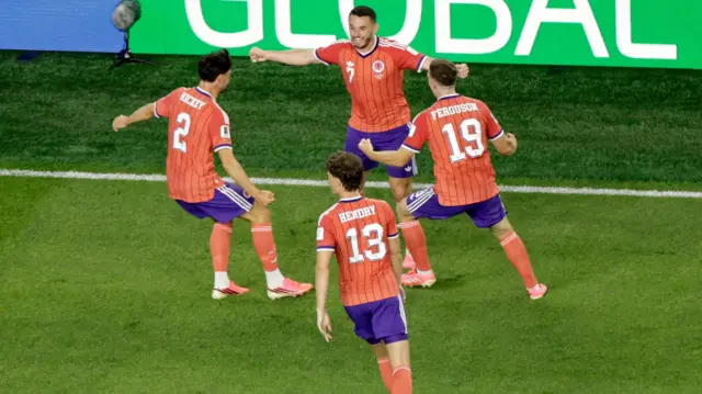 Scotland players celebrate