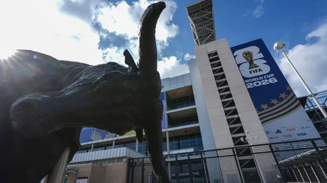 A view of the World Cup stadium in Houston