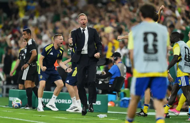 Graham Potter celebrates