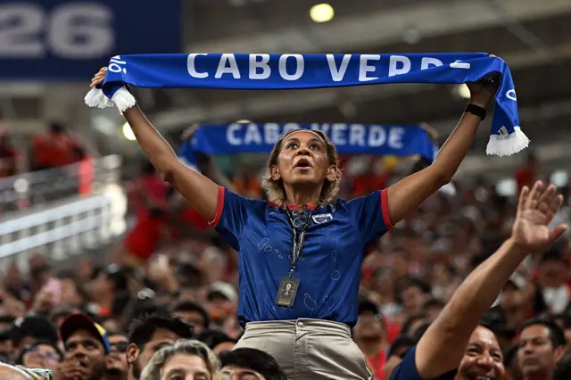 Cape Verde's fans cheer