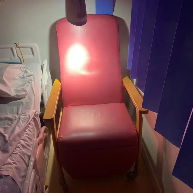 An image of a chair in the hospital