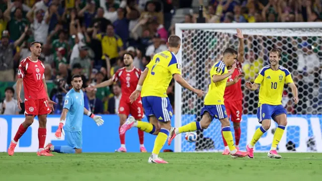 Yasin Ayari celebrates after scoring