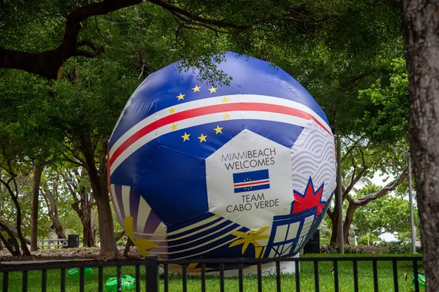 Large blue football for Cape Verde