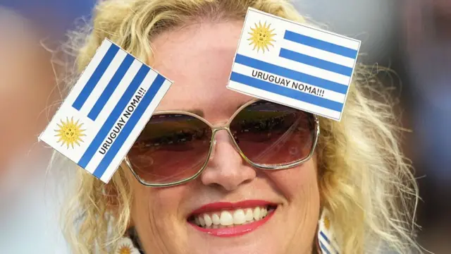 Uruguay fan in the stadium