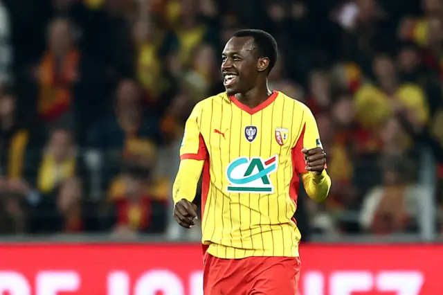 Saud Abdulhamid celebrates after scoring
