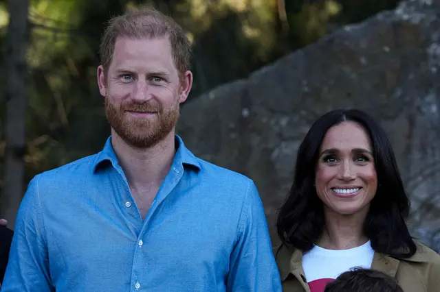 Prince Harry, Duke of Sussex and Meghan, Duchess of Sussex pose for a photo during a Scar Tree Walk on April 16, 2026 in Melbourne, Australia. The Duke and Duchess of Sussex are on a four-day visit to Australia, with engagements across Melbourne, Canberra and Sydney in April