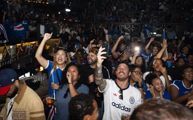 Fans watch Cape Verde's first FIFA World Cup 2026 match against Spain in Rotterdam