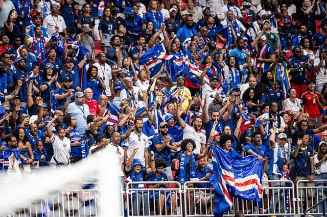 Fans of Cape Verde celebrate
