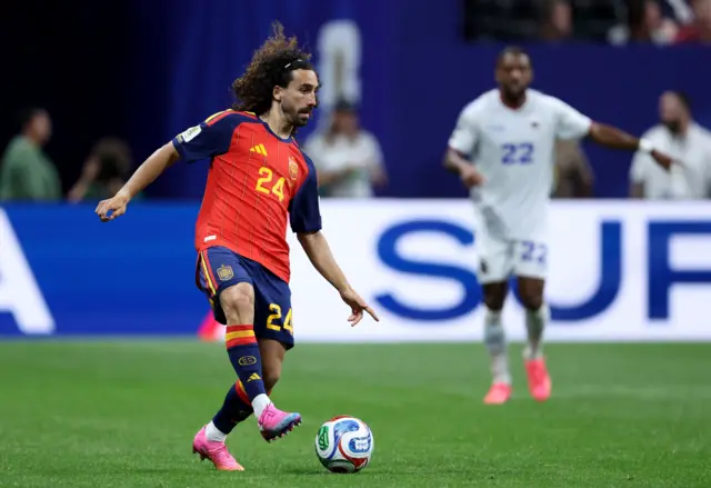 Spain's Marc Cucurella in action
