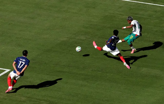 Ibrahim Mbaye of Senegal scores