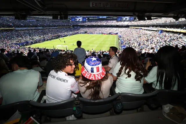 France fans watch from the stands