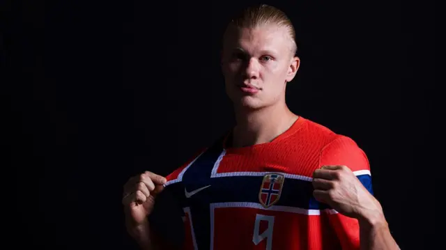 Erling Haaland #9 of Norway poses for a portrait
