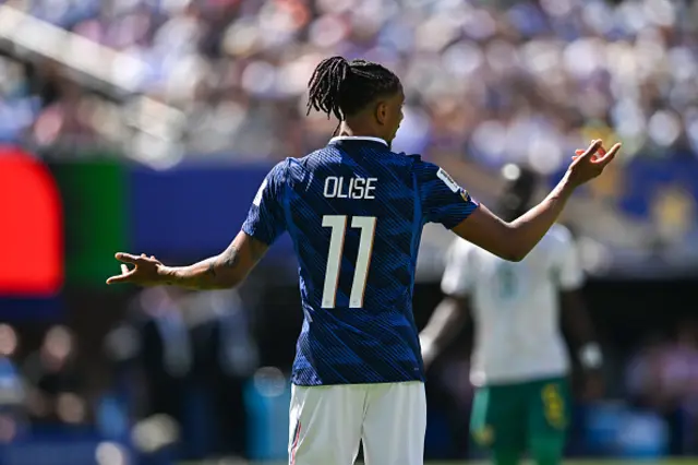Michael Olise of France gestures
