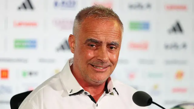 Darren Bazeley, Head Coach of New Zealand, during the speaks to the media during the post match press conference conference after the FIFA World Cup 2026 Group G match between IR Iran and New Zealand at Los Angeles Stadium on June 15, 2026 in Los Angeles, Californi