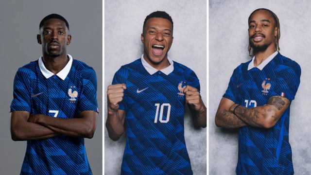 Ousmane Dembele, Kylian Mbappe, Bradley Barcola