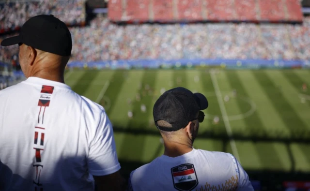 Iraq fans inside the stadium