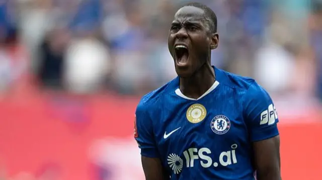 Trevoh Chalobah of Chelsea reacts after the Emirates FA Cup Semi Final match between Chelsea and Leeds United on April 26, 2026 in London, England.