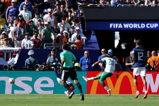Ibrahim Mbaye of Senegal scores