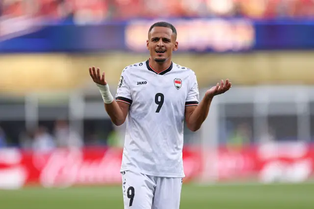 Ali Alhamadi of Iraq reacts