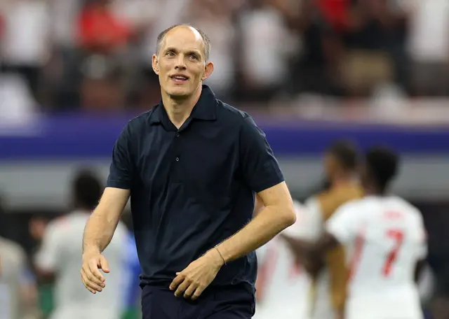 Thomas Tuchel, Manager of England, celebrates