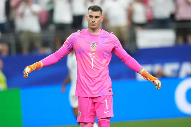 goalkeeper Dominik Livakovic of Croatia