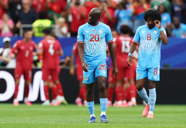 DR Congo's Yoane Wissa looks dejected