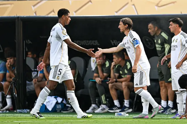 Jude Bellingham and Luka Modric while at Real Madrid together