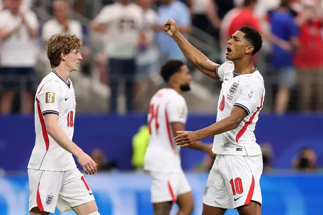 Jude Bellingham #10 of England celebrates