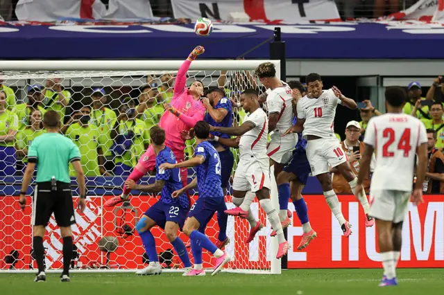 Dominik Livakovic Croatia makes a save