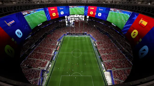 General view of stadium in Atlanta