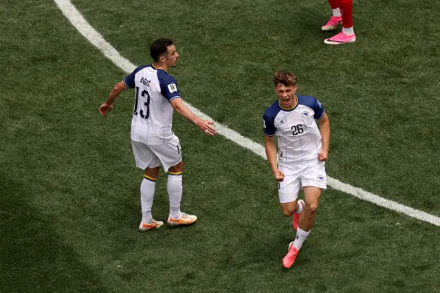 Ermin Mahmic of Bosnia and Herzegovina celebrates