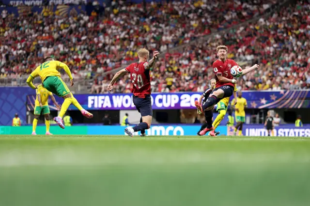 Thapelo Maseko shoots and misses a chance