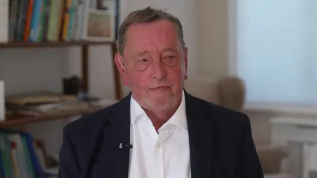 David Blunkett speaking via webcam on Newsnight
