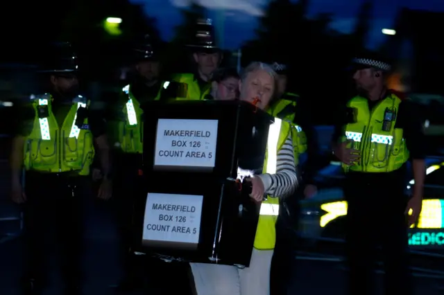 Votes being brought to the count earlier