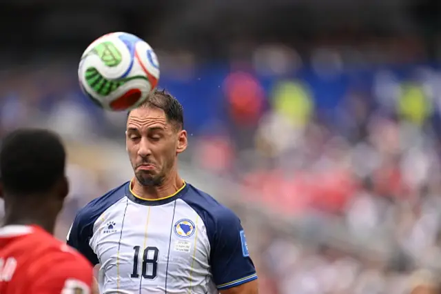 Nikola Katic (18) of Bosina and Herzegovina in action