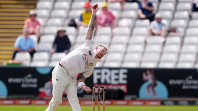 Ben Stokes bowling for Durham