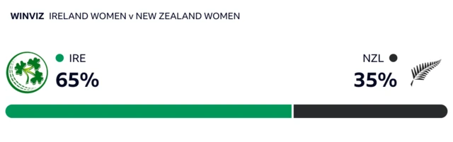WinViz has it 65-35 in Ireland's favour against New Zealand