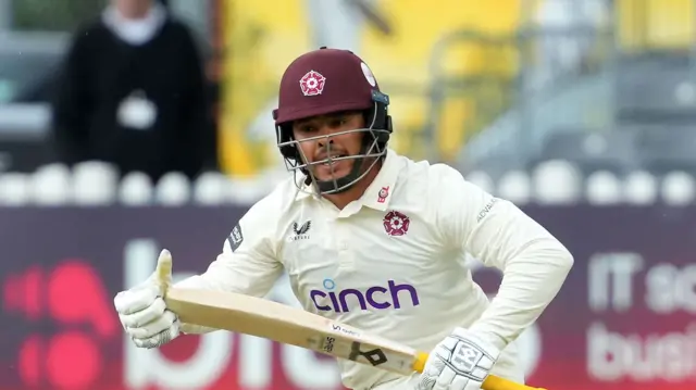 Ricardo Vasconcelos batting for Northants