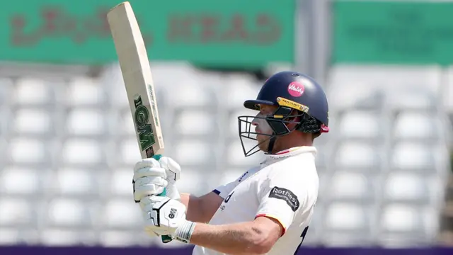 Tom Westley pulling the ball to the boundary